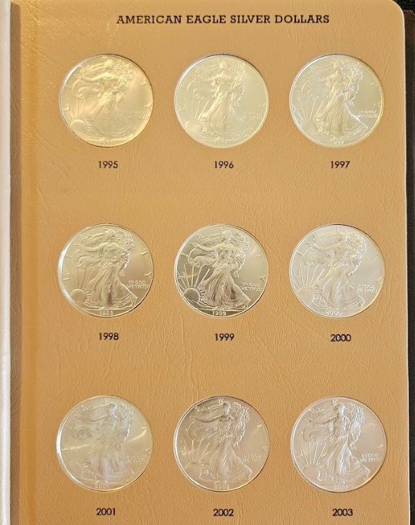 Dearborn's-7181/7182-American-Silver-Eagle-Albums---Bullion-And-Burnished-Version.