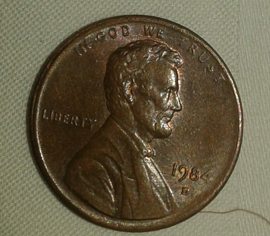 Faded-1984-Penny,-Possibly-Greased-Error