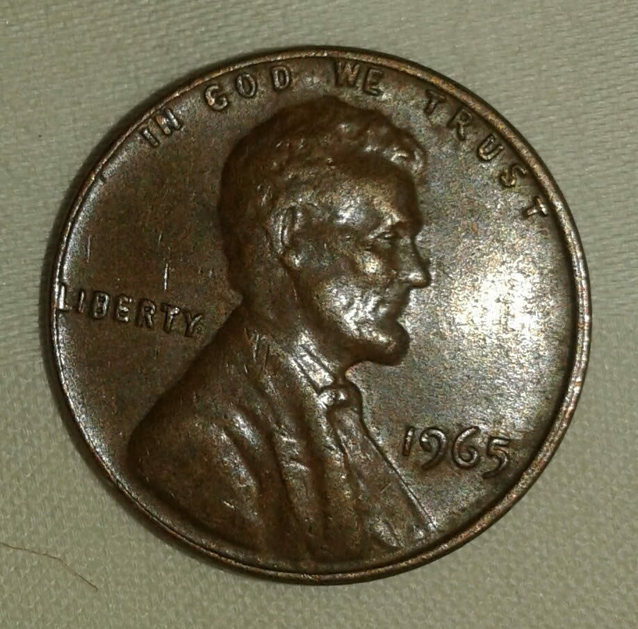 1965-Penny,-No-Luster-But-Extremely-Detailed,-Help-Appreciated