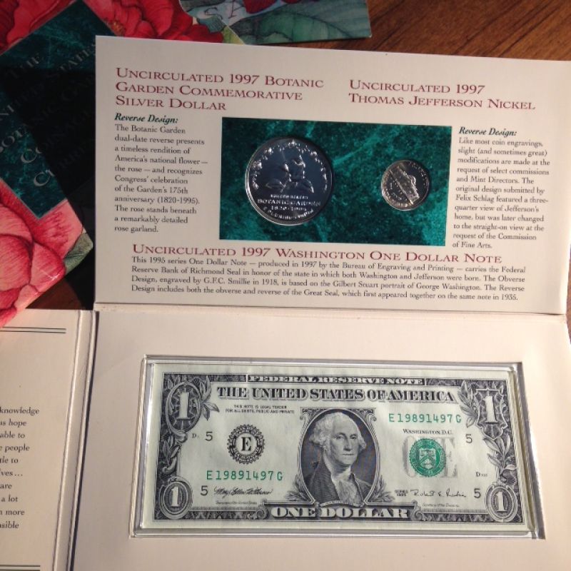 Commems-Collection-Modern:-1997-Botanic-Garden-Coinage-&-Currency-Set