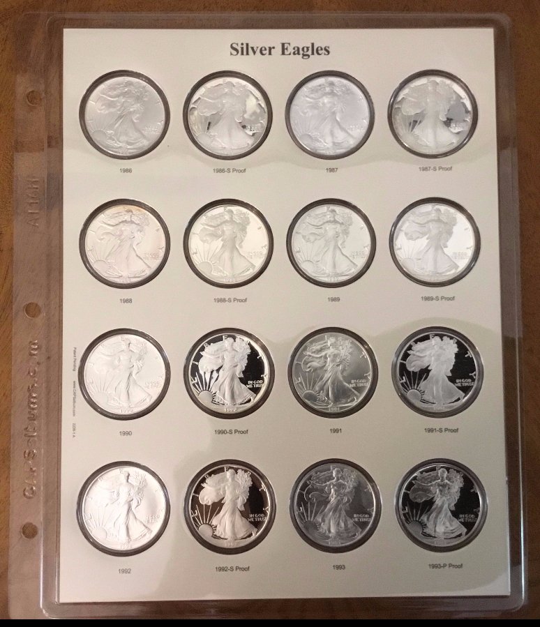 American-Silver-Eagles-Set---CAPS-Album---Photos