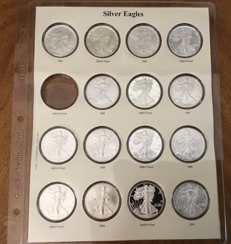 American-Silver-Eagles-Set---CAPS-Album---Photos