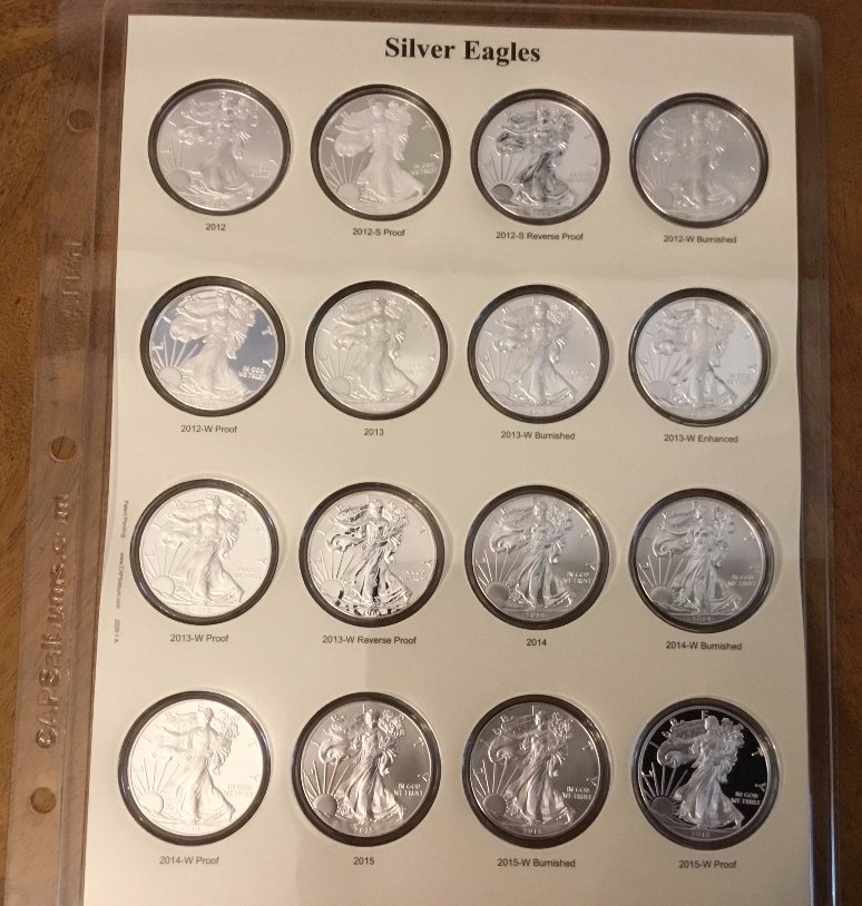 American-Silver-Eagles-Set---CAPS-Album---Photos