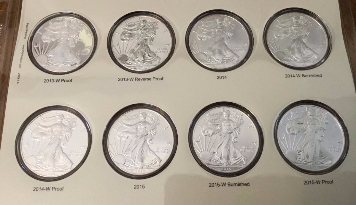 American-Silver-Eagles-Set---CAPS-Album---Photos