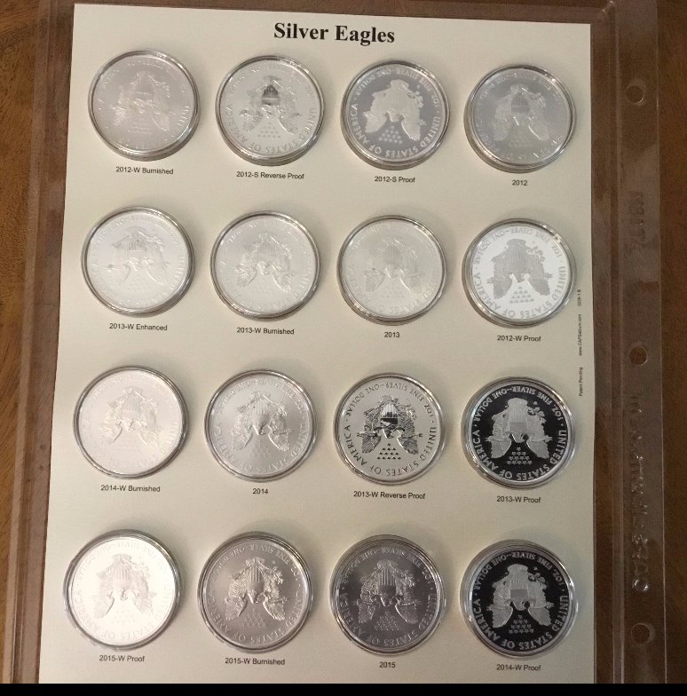 American-Silver-Eagles-Set---CAPS-Album---Photos