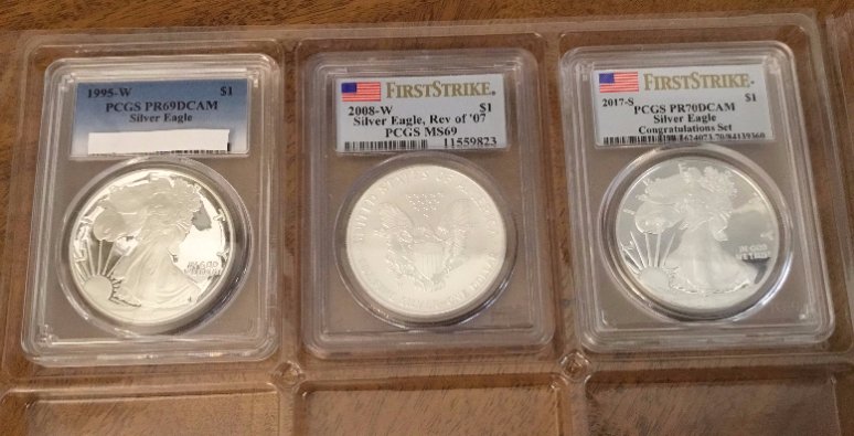 American-Silver-Eagles-Set---CAPS-Album---Photos