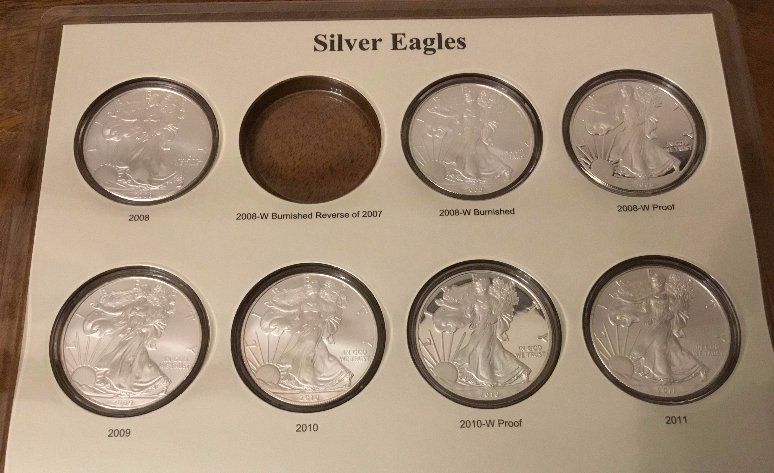 American-Silver-Eagles-Set---CAPS-Album---Photos