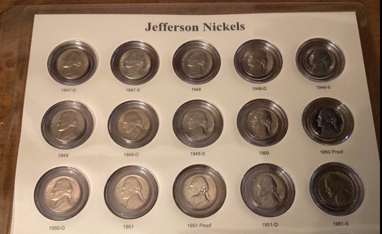 Jefferson-Nickel-Set-CAPS-V/S-Dansco---Photos