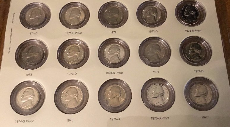 Jefferson-Nickel-Set-CAPS-V/S-Dansco---Photos