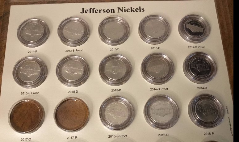 Jefferson-Nickel-Set-CAPS-V/S-Dansco---Photos