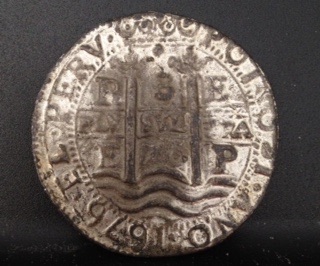 1676-Potosi-Mint.-Carlos-II-Of-Spain--8-Reales-Coin