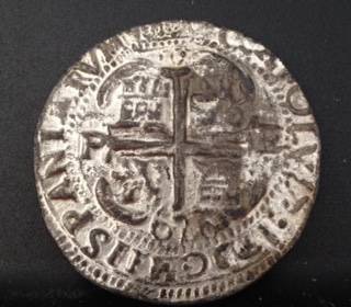 1676-Potosi-Mint.-Carlos-II-Of-Spain--8-Reales-Coin