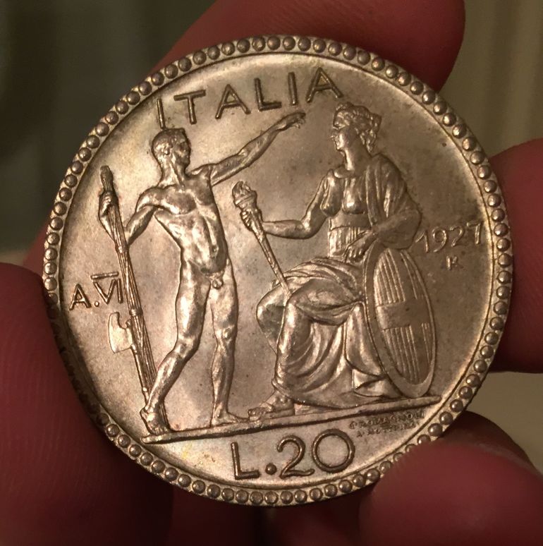 1927-Italy-20-Lire.--Your-Opinion