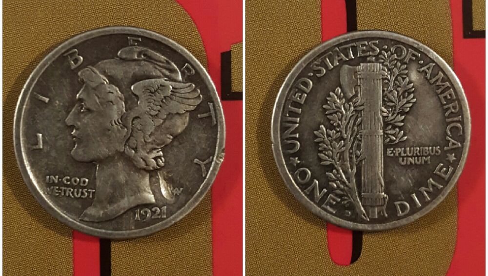 Damaged-1921-D-Mercury-Dime-Value