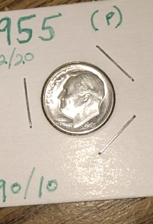 1955-Philadelphia-Roosevelt-Dime---Low-Mintage---Value?