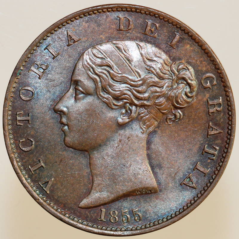 1855-Half-1/2-Penny