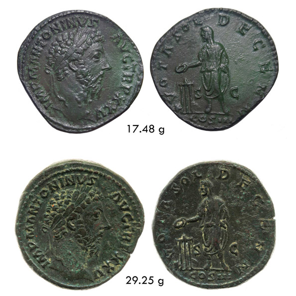 Weight-Variation-Of-An-Imperial-Sestertius
