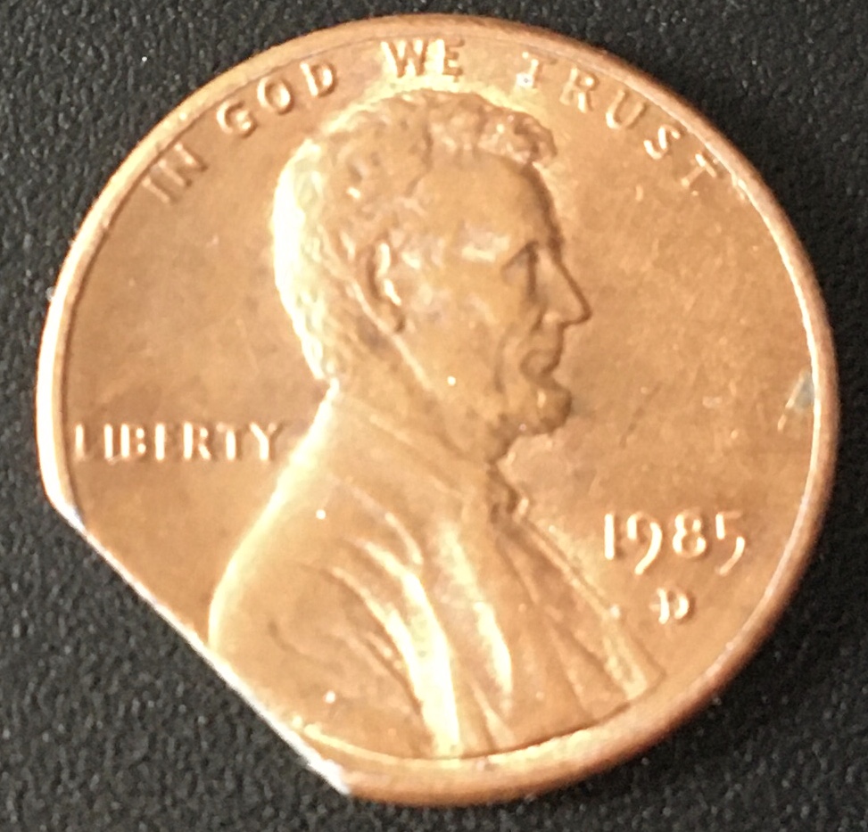 1985-Lincoln-Penny-Chipped
