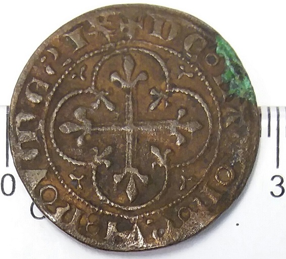 Copper-Coin-With-Sheep-And-Cross-Looks-Very-Old-An-European