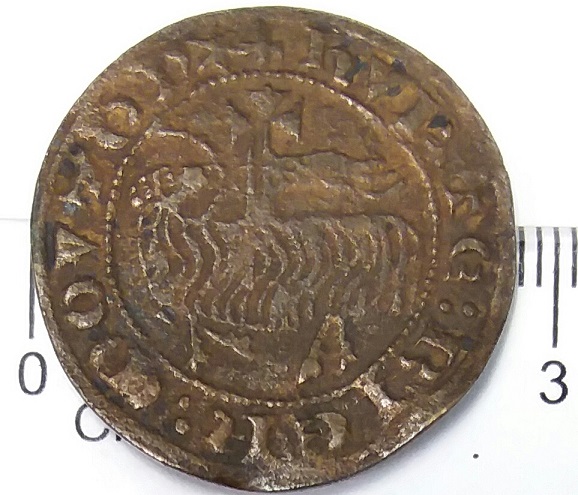 Copper-Coin-With-Sheep-And-Cross-Looks-Very-Old-An-European