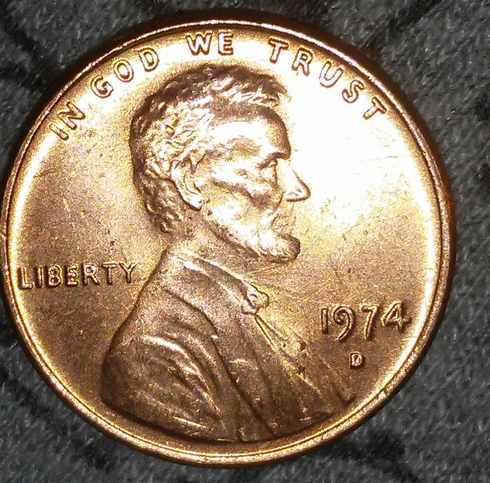 1974-D-Penny-Missing-Parts-Of-His-Face-?