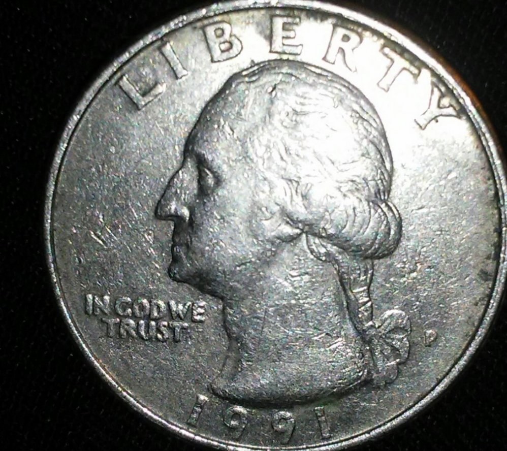1991-P-Quarter-Double-Rim-And-Some-Doubling-I,-G,-W,-T