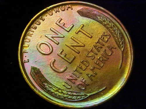 1910-Lincoln-Penny-Amazing-Rainbow-Toner-With-Cartwheel-Effect-Strong