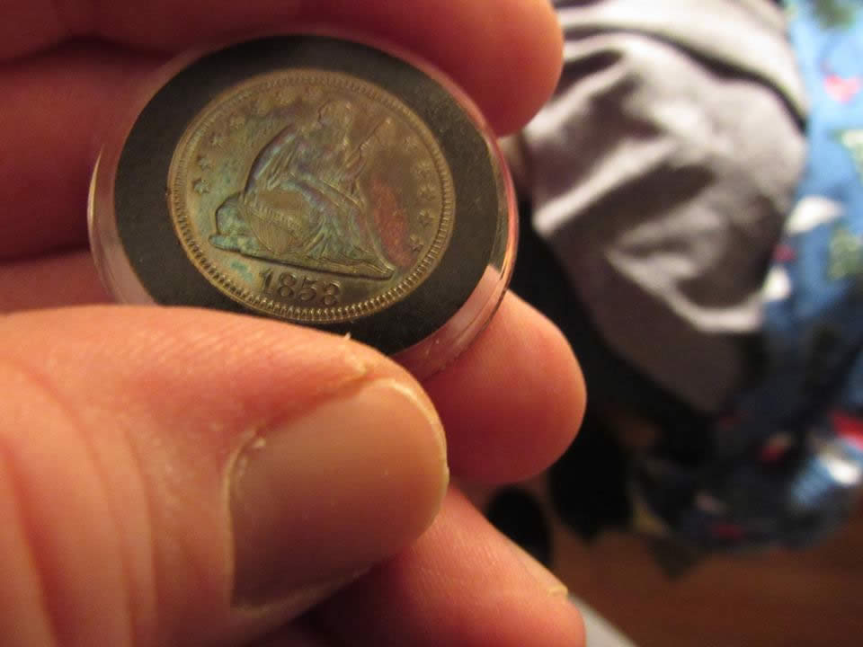 Monster-1858-Ungraded-Seated-Liberty-Quarter-Appears-To-Be-Cameo-High-Grade