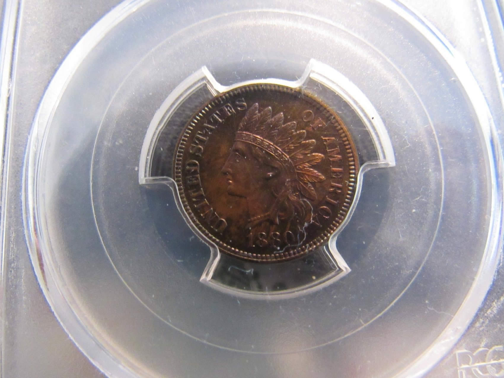 1880-Indian-Head-Cent-Proof-PCGS-BN-65-Monster-Color-Obverse-Revererse