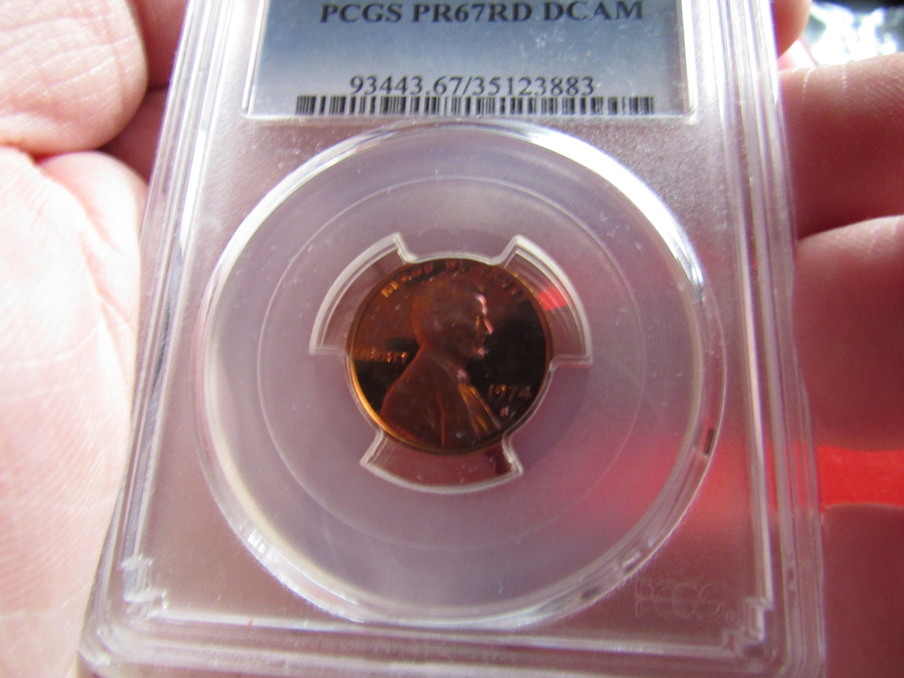 Colorful-Toned-Spotted--1974-S-Lincoln-Cent-PCGS-PR-67RD-DCAM