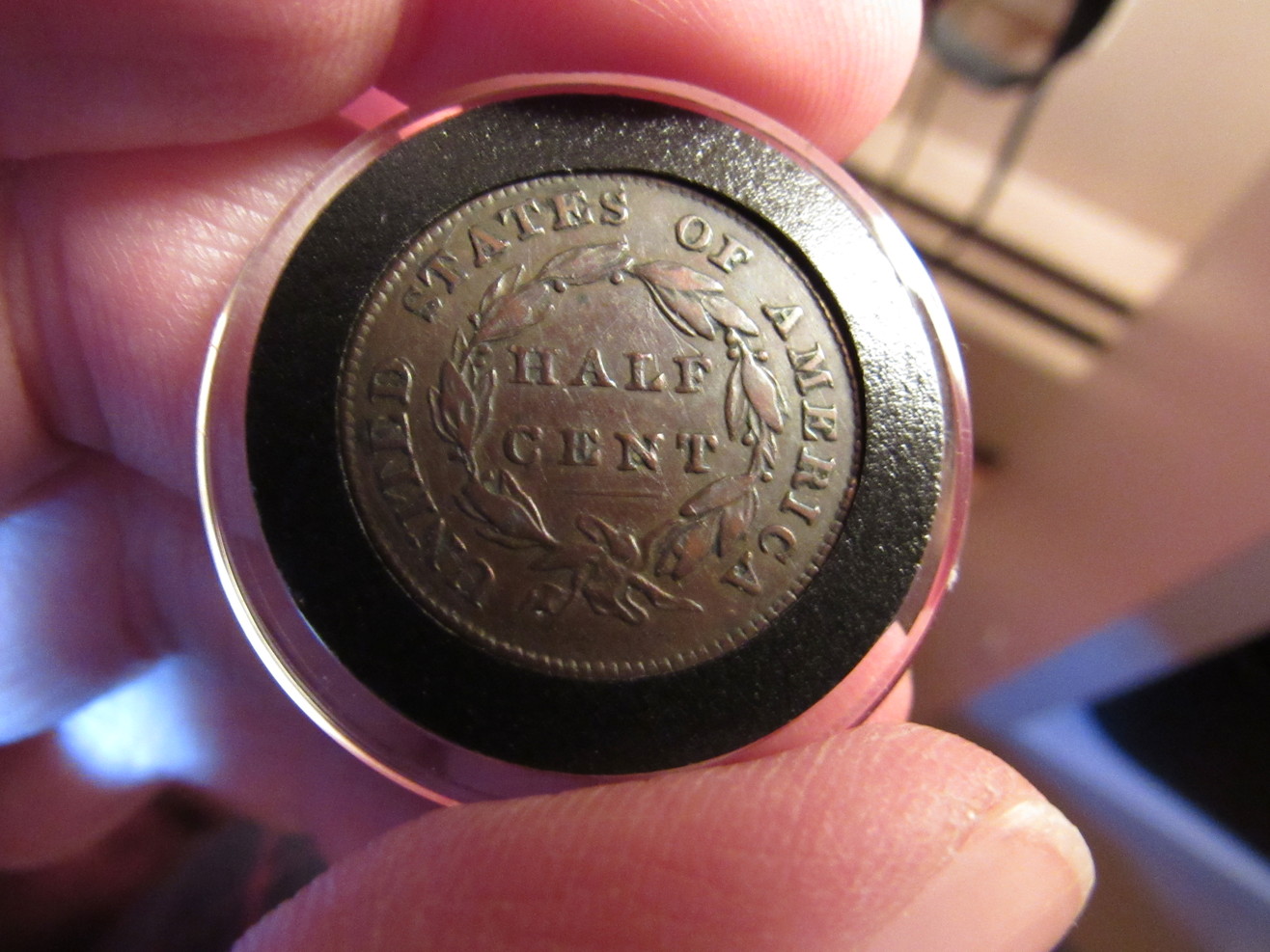 1832-Half-Cent-Colorful-Toning-Raw