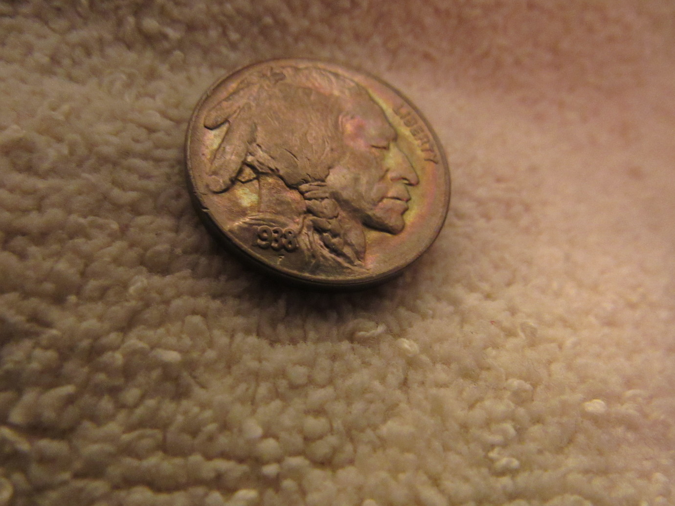 1938-D-Buffalo-Nickel-Raw-Colorful-Obverse-And-Reverse