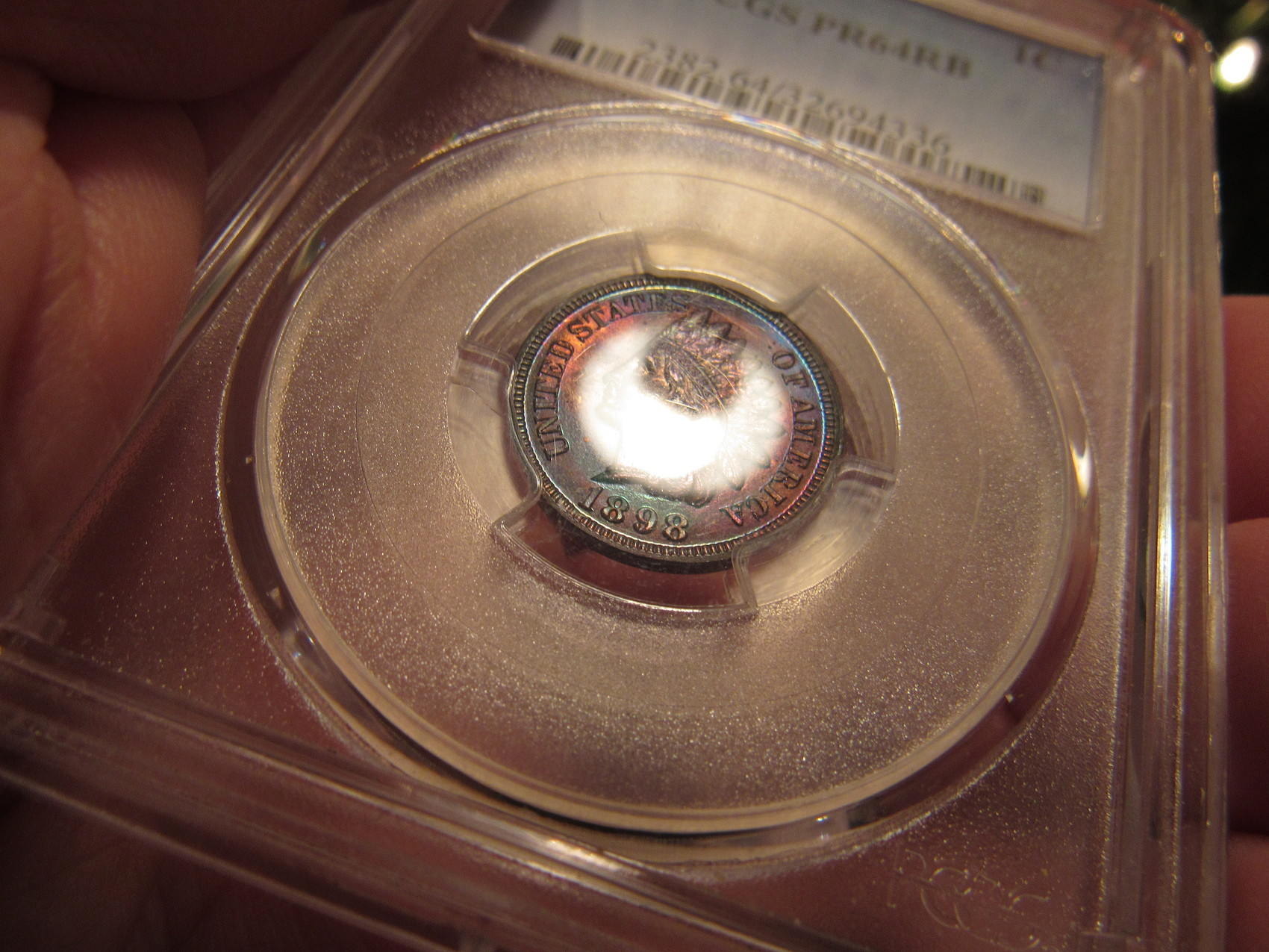 1898-PCGS-PR-64RB-Indian-Cent-IHP-Proof-Color-Mainly-On-Rims-Obverse