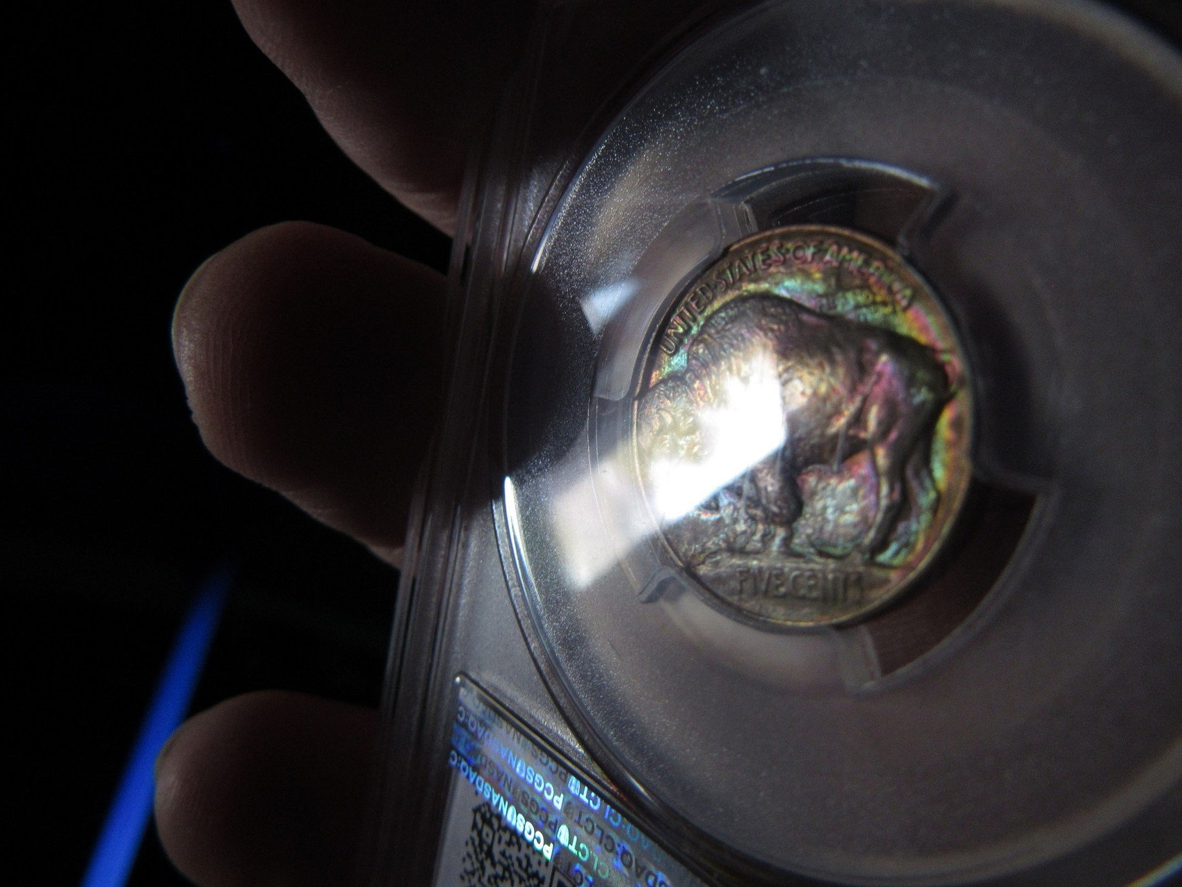 1913-Monster-Rainbow-Toned--Buffalo-Nickel-Type-I-Obverse-And-Reverse
