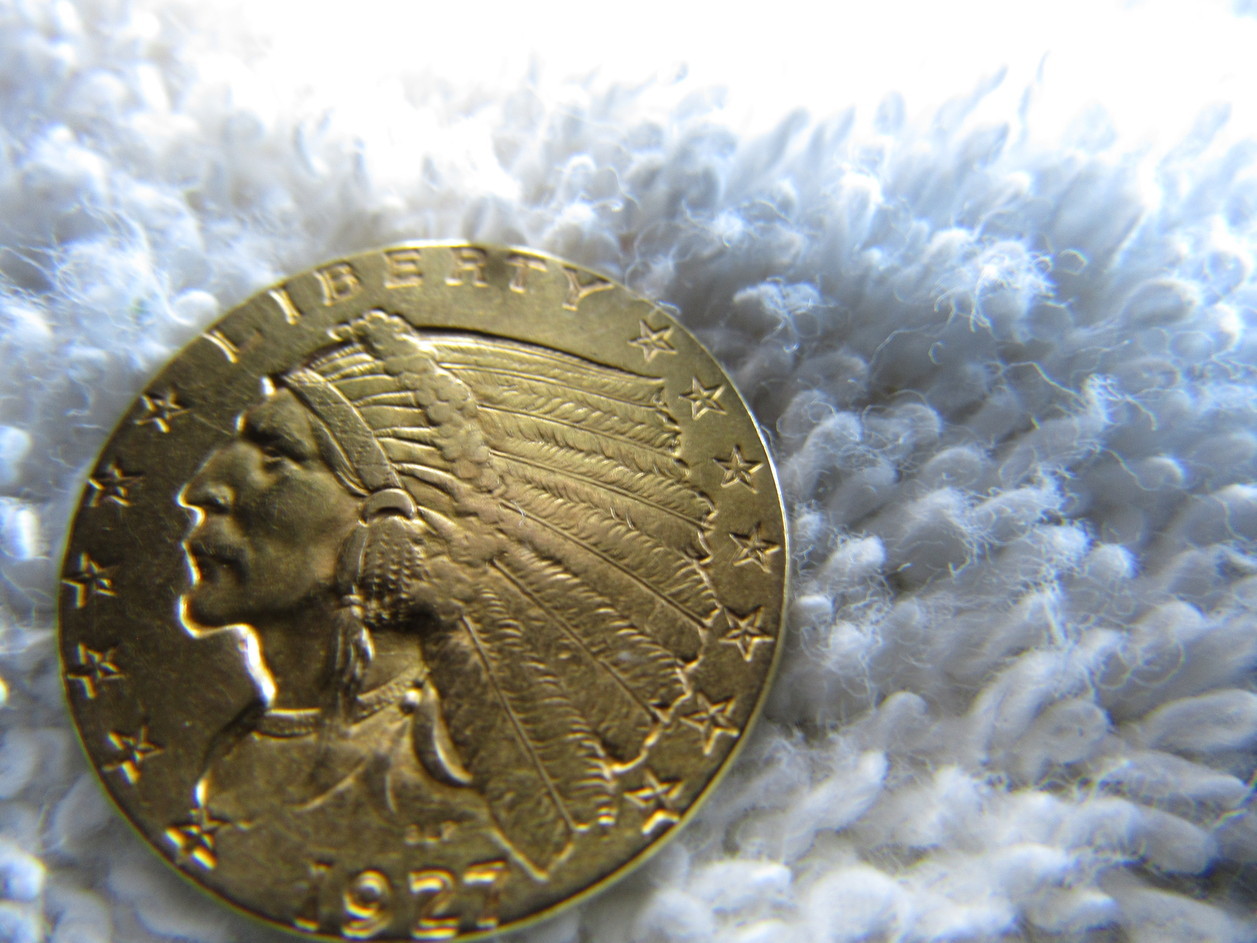 1927-&1928-Around-AU-Raw-$2.50-Gold-Indians
