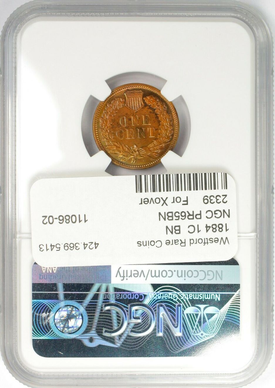 1884-Proof-65-IHP-Brown-With-Nice-Color