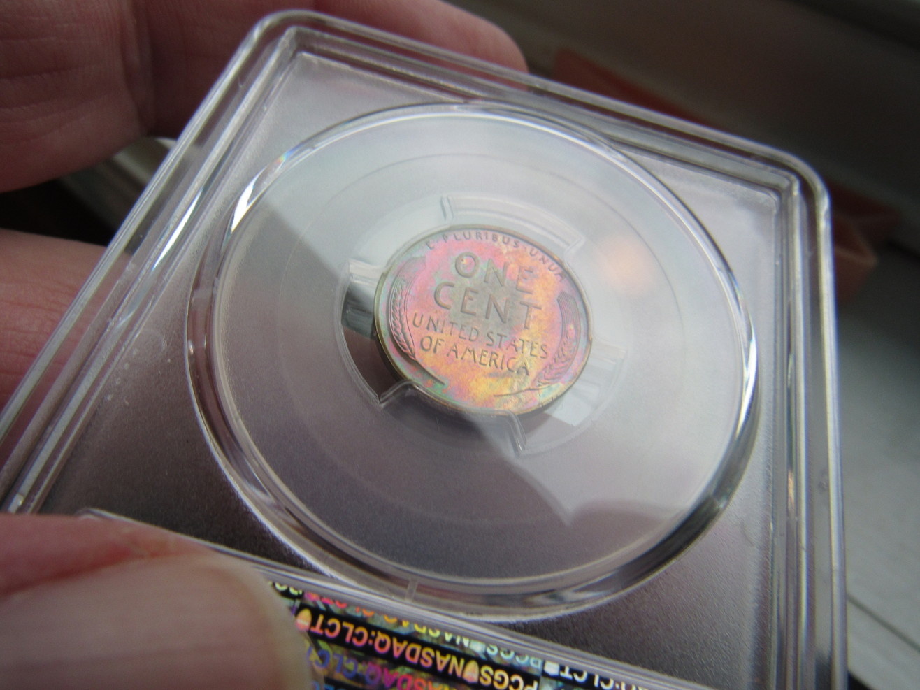1954-PR-64RB-Lincoln-Cent-Pop-3/2-And-1961-PR-67RD-Lincoln-Cent-With-Color
