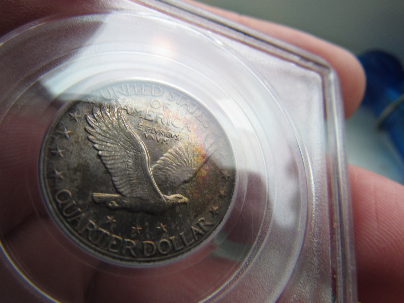 1925-Standing-Liberty-Quarter-Fh-With-Colorful-Reverse-In-OGH