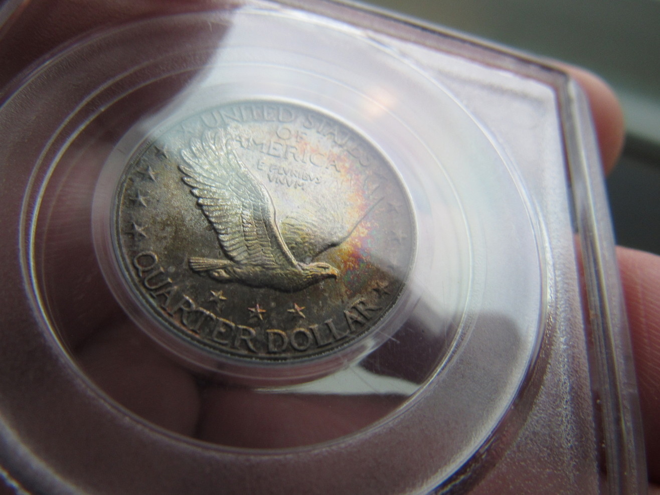 1925-Standing-Liberty-Quarter-Fh-With-Colorful-Reverse-In-OGH