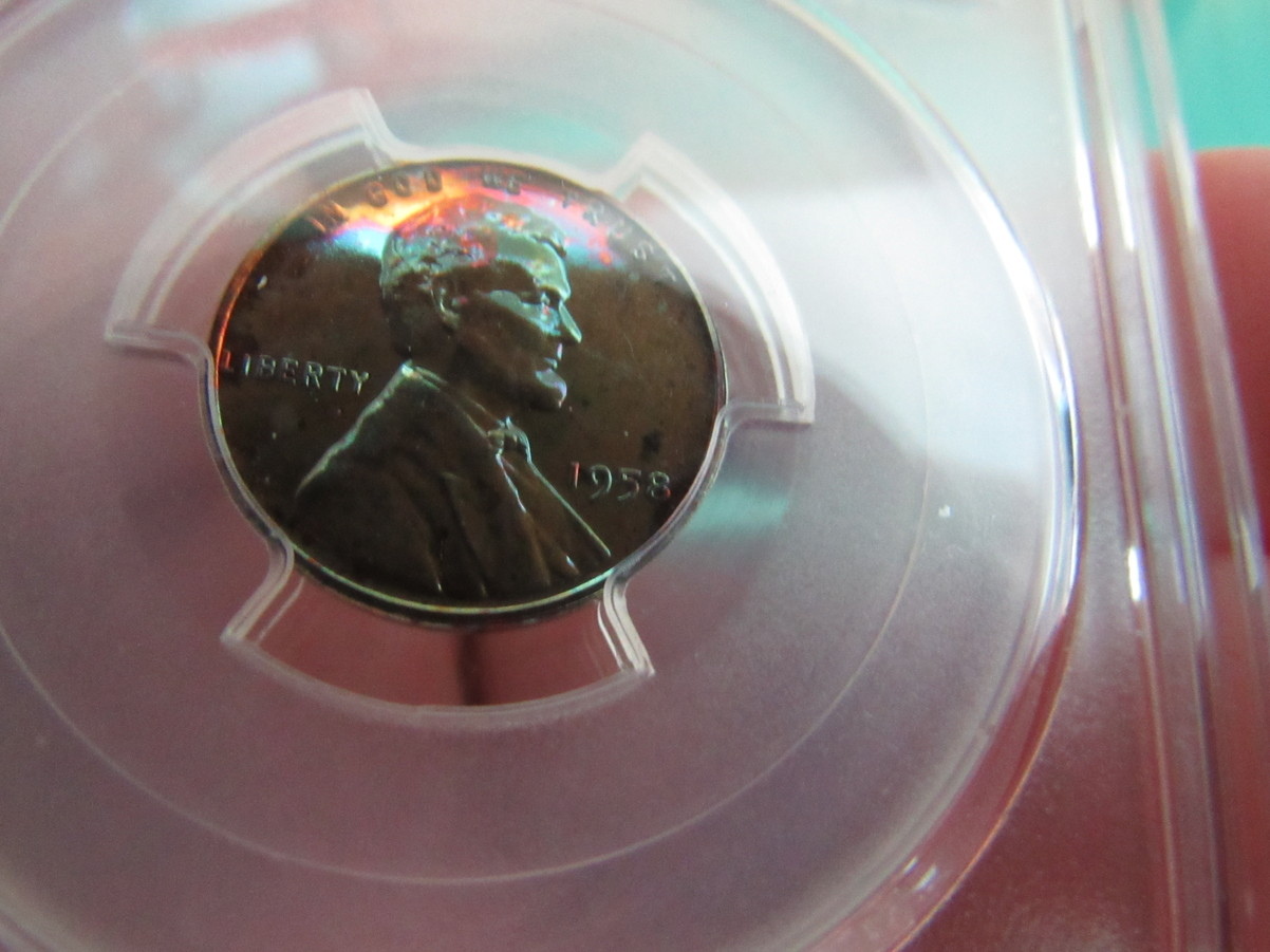 1954-PR-64RB-Lincoln-Cent-Pop-3/2-And-1961-PR-67RD-Lincoln-Cent-With-Color