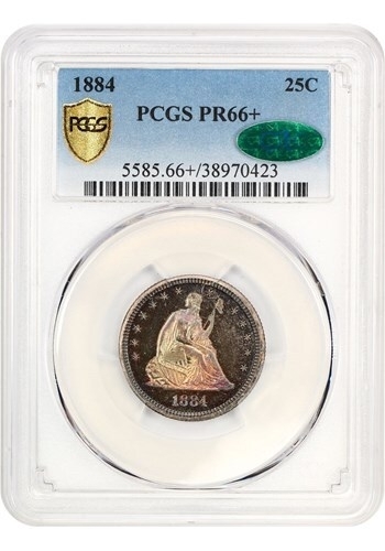 1884-PCGS-Proof-Seated-Liberty-Quarter