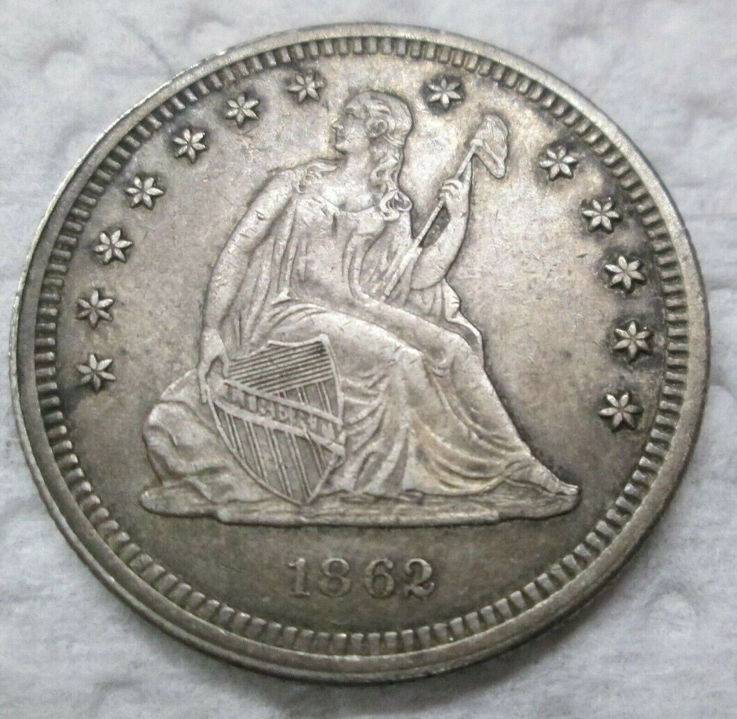 1862-Seated-Liberty-Quarter-For-Grading