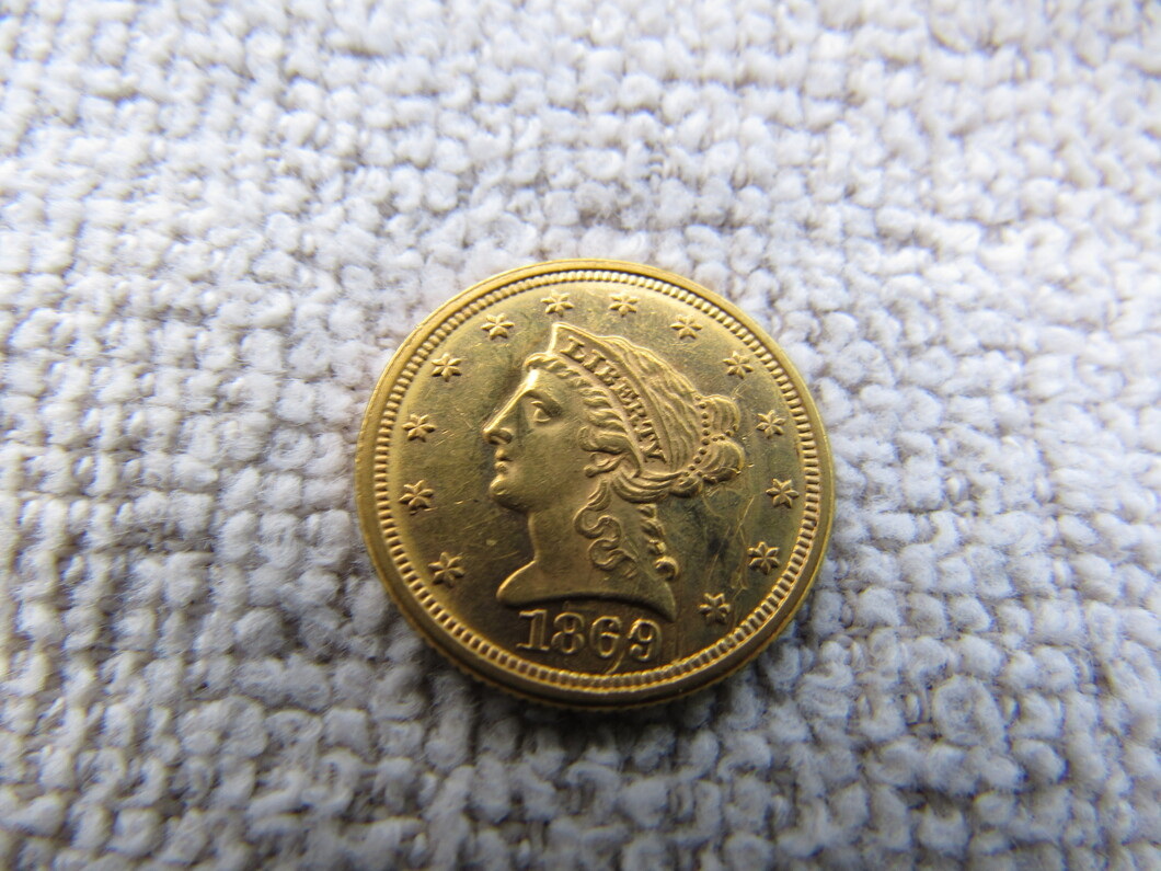 1869-Gold-Liberty-Quarter-Eagle-For-Grading-Consideration