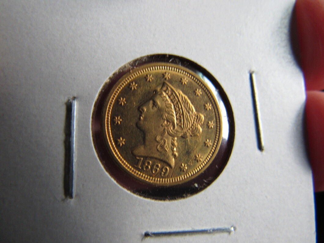 1869-Gold-Liberty-Quarter-Eagle-For-Grading-Consideration