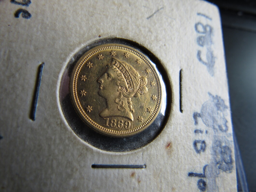 1869-Gold-Liberty-Quarter-Eagle-For-Grading-Consideration