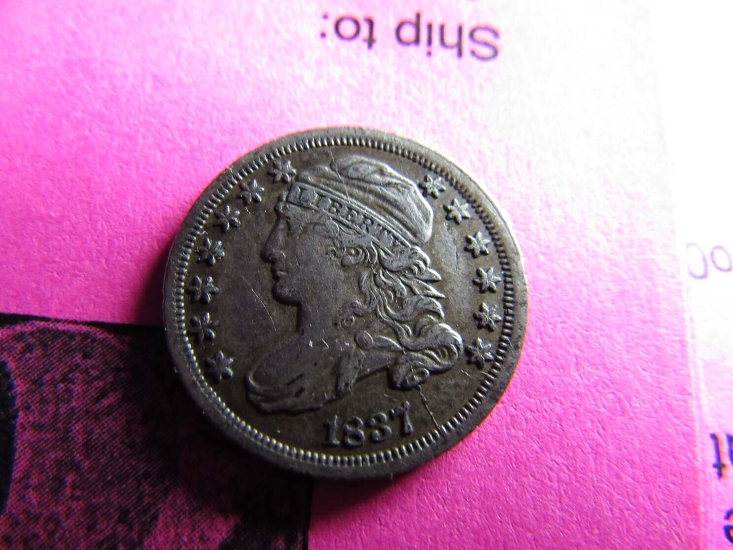 1837-Capped-Bust-Dime-Jr-4-Variety-Bisecting-Die-Crack-Obverse-For-Grading