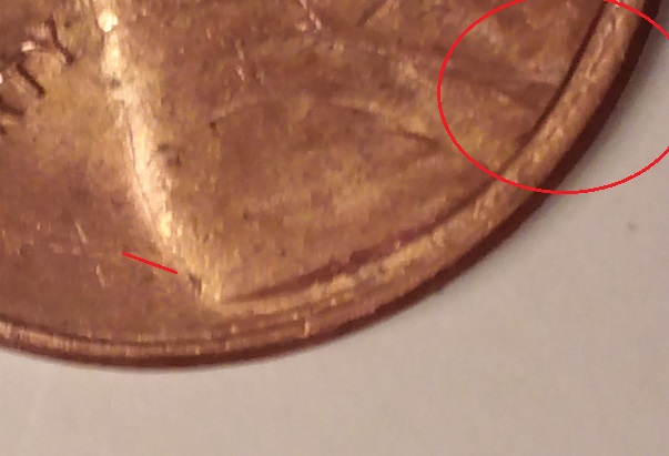 Lincoln-Penny-1988-D-Metal-Drop-Inside-D-And-Die-Cracks