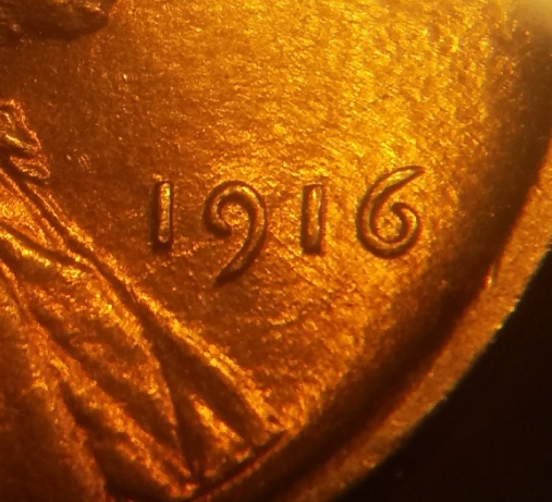 1916-Matte-Proof-Lincoln-Cent,-Die-Markers-Present