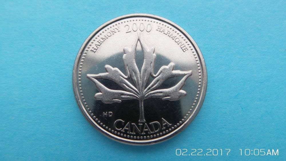 Canada-25-Cents-Harmony-2000-With-*many-Errors*