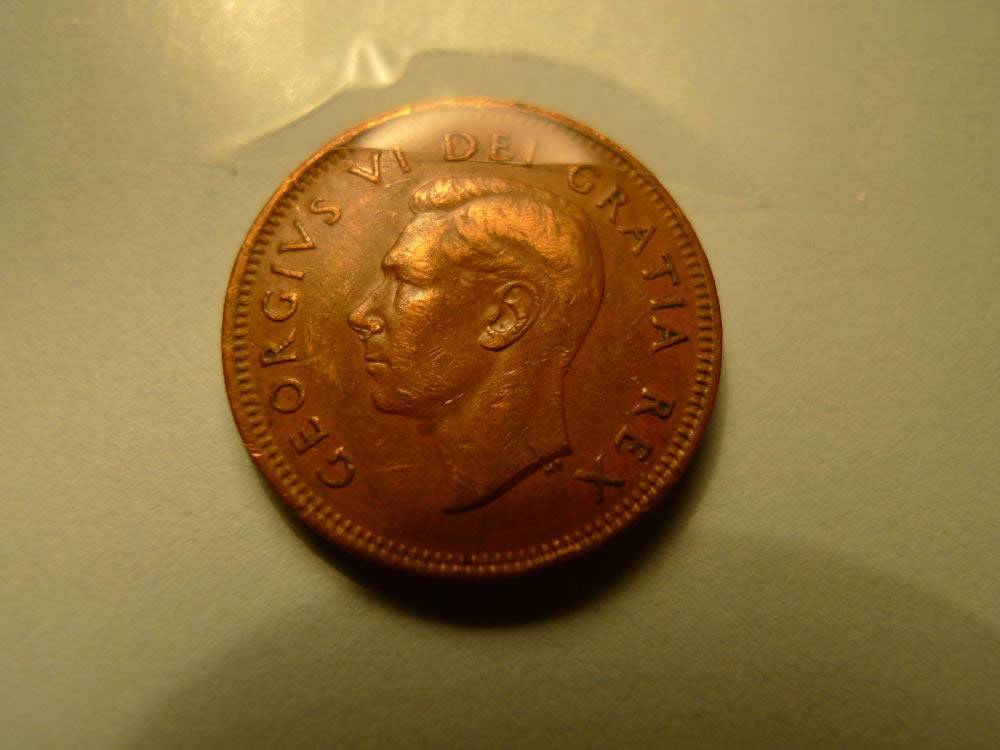 Canada-1-Cent-1948-*-King-With-A-Funny-Nose*